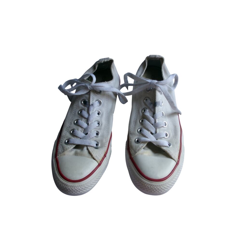 Converse Chuck Taylor All Star Low Top White Canvas Sneakers Womens 7 Mens 5